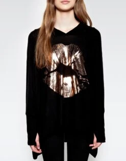 Wilma Rose Gold Foil Lip -Lauren Moshi Shop 1092 HAC 11705 JTBLK 05