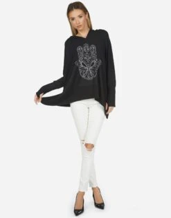 Wilma X Butterfly Hamsa -Lauren Moshi Shop 1092 HAC X14468 BLK 01