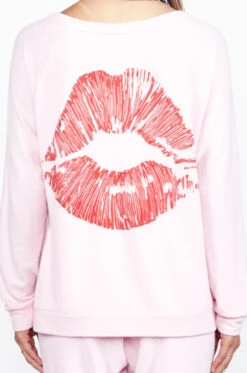X Exclusive X Love Lip Pullover -Lauren Moshi Shop 1102 HAC 22221 TPNK back 2