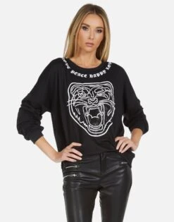 Sierra Crystal Tiger -Lauren Moshi Shop 1298 MSF 13810 BLK 05