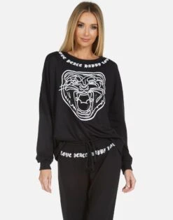 Sierra Crystal Tiger -Lauren Moshi Shop 1298 MSF 13810 BLK 06