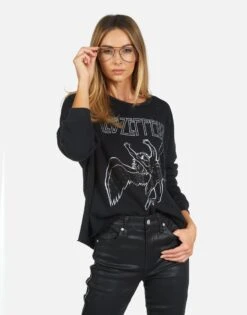 Lee Led Zeppelin Outline -Lauren Moshi Shop 1341 CSAG 14038 BLK 07