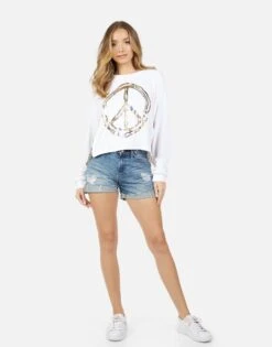Bethany Foil Chain Peace -Lauren Moshi Shop 1508 MSF 14600 WHT 03