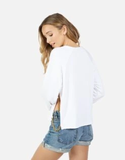 Bethany Foil Chain Peace -Lauren Moshi Shop 1508 MSF 14600 WHT 04