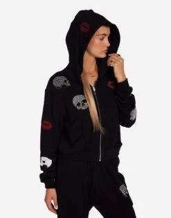 Lachelle Stud Skulls & Lips -Lauren Moshi Shop 1544 FTL 15580 BLK 05