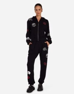 Lachelle Stud Skulls & Lips -Lauren Moshi Shop 1544 FTL 15580 BLK 10