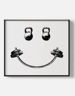 Canvas Barbell Happyface