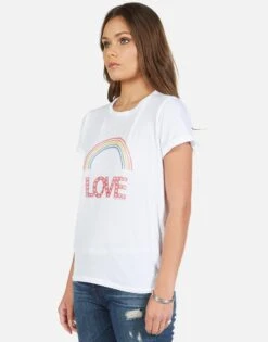 Edda Rainbow Love -Lauren Moshi Shop 2117 VCT 12718 WHT rainbow love tee lauren moshi 02