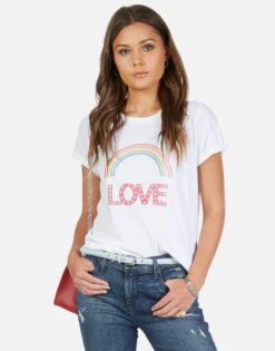 Edda Rainbow Love -Lauren Moshi Shop 2117 VCT 12718 WHT rainbow love tee lauren moshi 04