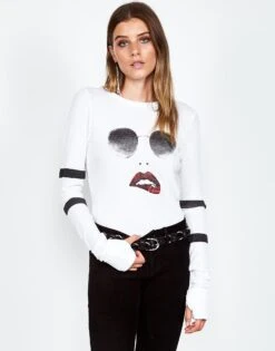 McKinley Pierced Biting Lip Face 10 McKinley Pierced Biting Lip Face -Lauren Moshi Shop 2158 THR 12290 WHT 03