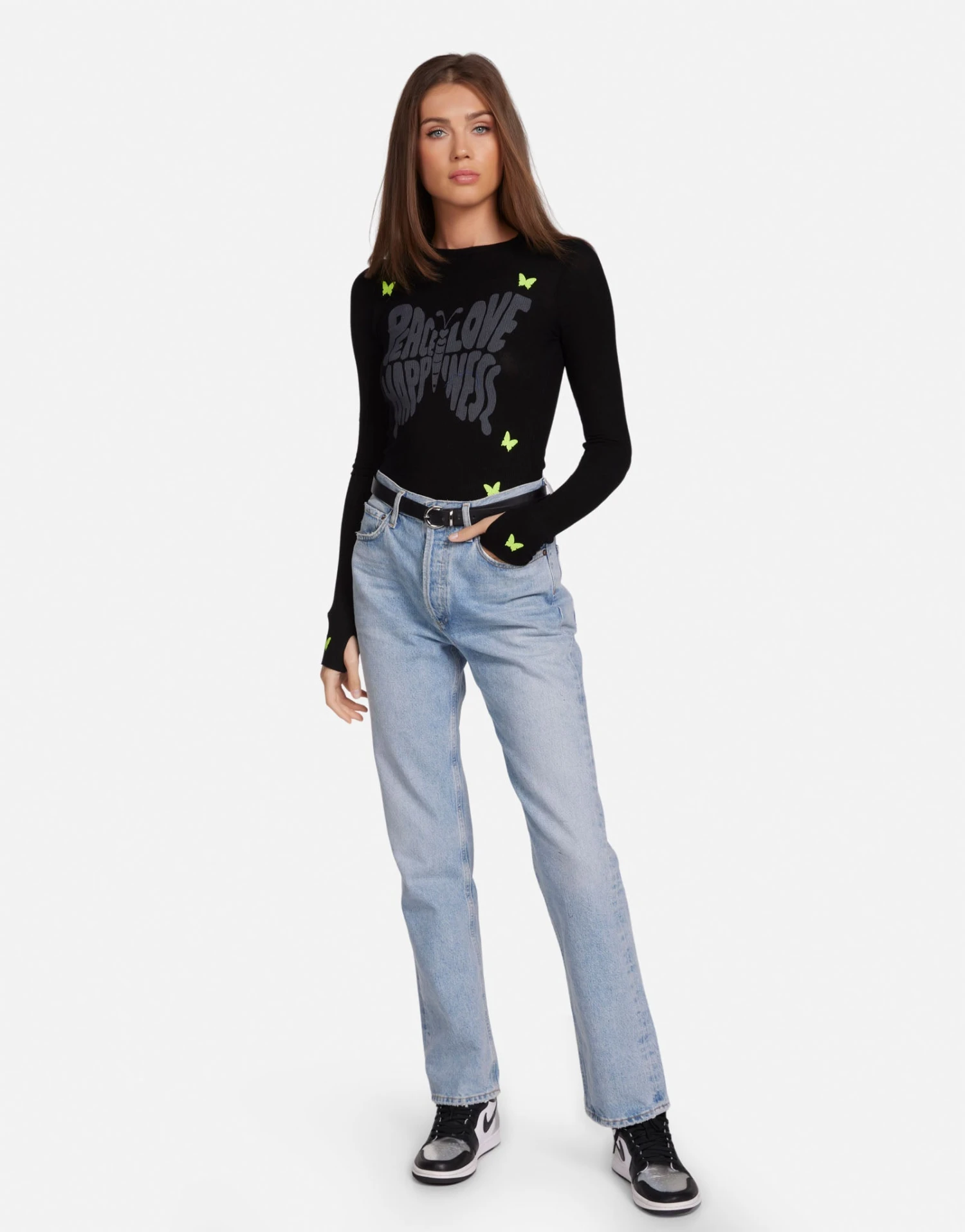 McKinley Neon Peace Love Butterflies 4 McKinley Neon Peace Love Butterflies - Image 2