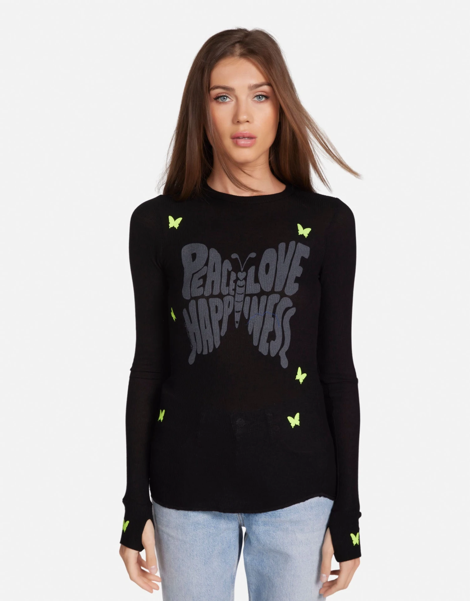 McKinley Neon Peace Love Butterflies 3 McKinley Neon Peace Love Butterflies