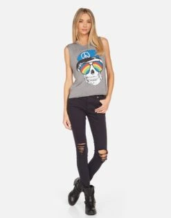 Kinzington Rainbow Peace Skull -Lauren Moshi Shop 2172 LVP 14459 HEG 02