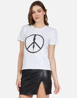 Croft Peace Lightning -Lauren Moshi Shop 2213 CTT 12796 WHT peace lightning tee lauren moshi 02