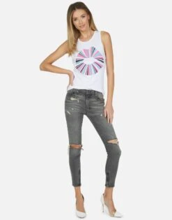 Ashlin Rainbow Ray Lip Tank -Lauren Moshi Shop 2245 VCT 13636 WHT 05