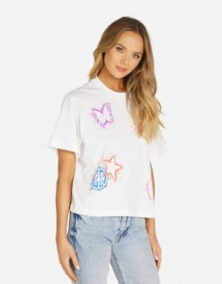 Rue Splatter Elements -Lauren Moshi Shop 2363 CTT 15015 WHT 03