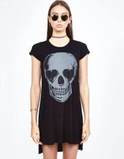 Mirabella Heart Eye Skull -Lauren Moshi Shop 3043 RSN 12120 BLK front