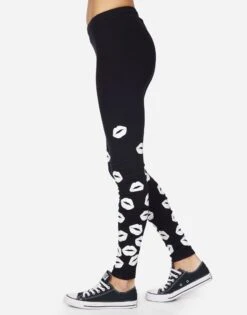 Shae White Foil Scattered Lips -Lauren Moshi Shop 4064 HAC 34661 BLK 04