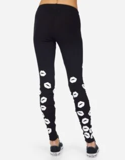 Shae White Foil Scattered Lips -Lauren Moshi Shop 4064 HAC 34661 BLK 05