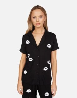 Waverly Scattered Lips -Lauren Moshi Shop 9116 MMS 35289 BLK 04