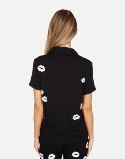 Waverly Scattered Lips -Lauren Moshi Shop 9116 MMS 35289 BLK 05