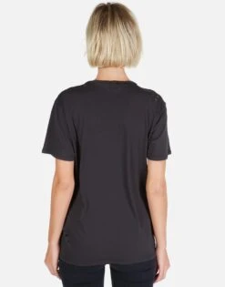 Wolf Cracked Lightning Bolt -Lauren Moshi Shop Lauren Moshi Cracked Lightning SS womens Tee w Holes M 2186 CTTH 12922 ONYX 03