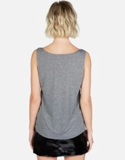 Julianna Elements Lip -Lauren Moshi Shop Lauren Moshi Elements Lip Muscle Tank in Heather Grey Burnout 2224 LVP 12993 HEG 03