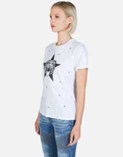 Croft Star Tiger -Lauren Moshi Shop Lauren Moshi Star Tiger Vintage SS Tee w Star Studs 2213 CTT 12958 WHT 02