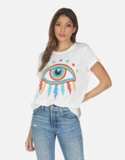 Wolf Rainbow Lightning Eye 10 Wolf Rainbow Lightning Eye -Lauren Moshi Shop M 2186 TNC 14238 MLK 04