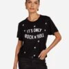 Wolf Only Rock N' Roll -Lauren Moshi Shop M 2186 TNC 15769 BLK 03