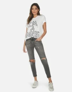 Wolf I'm A Mess -Lauren Moshi Shop M 2186 TNC 1E120 MLK 03