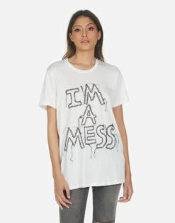 Wolf I'm A Mess -Lauren Moshi Shop M 2186 TNC 1E120 MLK 06