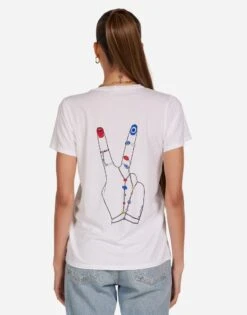 Wolf Peace Pocket -Lauren Moshi Shop M 2186 TNC 25717 WHT 03