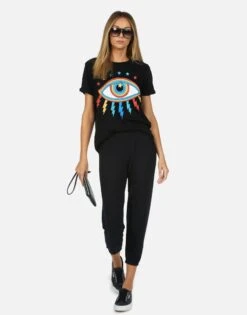 Edda Rainbow Lightning Eye 8 Edda Rainbow Lightning Eye -Lauren Moshi Shop ML 6072 VCT BLK 02