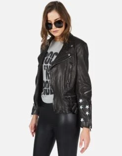 Posey Cracked RnR Spray -Lauren Moshi Shop cracked rock n roll leather moto jacked 1322 LTR 22843 BLK 08
