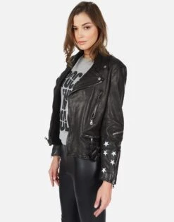 Posey Cracked RnR Spray -Lauren Moshi Shop cracked rock n roll leather moto jacked 1322 LTR 22843 BLK 09