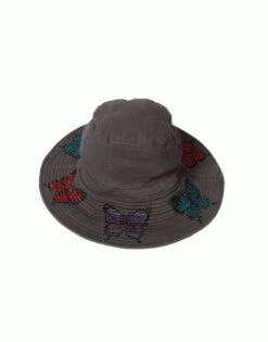 Adina- Bucket Hat W/ Butterfly Crystals
