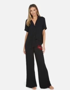 Waverly X Crystal Biting Lip -Lauren Moshi Shop lauren moshi X crystal biting lip pajama set 9116 MMS 23708 B BLK 02