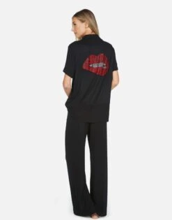 Waverly X Crystal Biting Lip -Lauren Moshi Shop lauren moshi X crystal biting lip pajama set 9116 MMS 23708 B BLK 05
