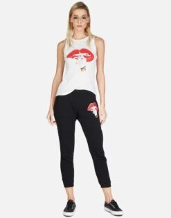 Ashlin XO Shh Lip -Lauren Moshi Shop lauren moshi XO shh lip tank tee 2245 VCT 13116 MLK 08