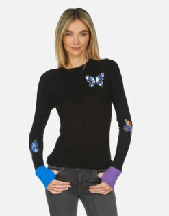 Solange Butterfly -Lauren Moshi Shop lauren moshi clothing butterfly 2324 THR 14306 BKEPL 04