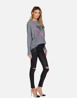 Ladona Electric Evil Eye -Lauren Moshi Shop lauren moshi crystal electric evil cashmere sweater 1209 CSM 13194E89 CHA 05