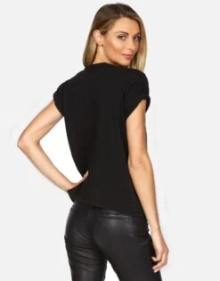 Edda Crystal Biting Lip -Lauren Moshi Shop lauren moshi crystal lip ss vintage tee 2117 VCT 13056 BLK 07