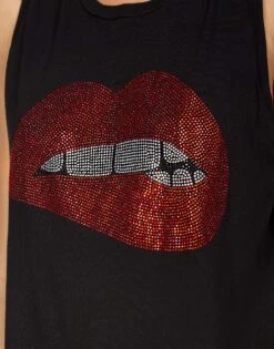 Peyton Crystal Biting Lip -Lauren Moshi Shop lauren moshi crystal lip tank tee 2237 VCT 13056 BLK 09