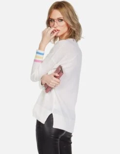 Vivian Dripping Star -Lauren Moshi Shop lauren moshi dripping star hand knit cashmere sweater 1391 CSM 13230 CRME 06