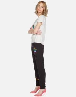 Brynn Dripping Star -Lauren Moshi Shop lauren moshi dripping star sweatpant 4092 FTL 13234 ONYX 06