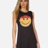 Deanna Happy Pizza -Lauren Moshi Shop lauren moshi happy pizza sleeveless mini dress 3047 RSN 13160 ONYX 01