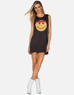 Deanna Happy Pizza -Lauren Moshi Shop lauren moshi happy pizza sleeveless mini dress 3047 RSN 13160 ONYX 02