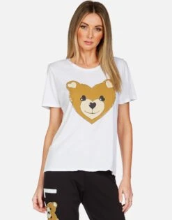 Croft Heart Teddy -Lauren Moshi Shop lauren moshi heart teddy vintage ss tee 2213 CTT 13275 WHT 01