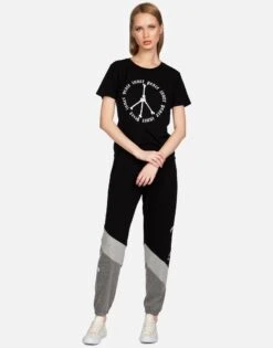 Charlene Inner Peace Sign -Lauren Moshi Shop lauren moshi inner peace sign color block sweatpants 4110 HGT 33345 BKCHHG 02